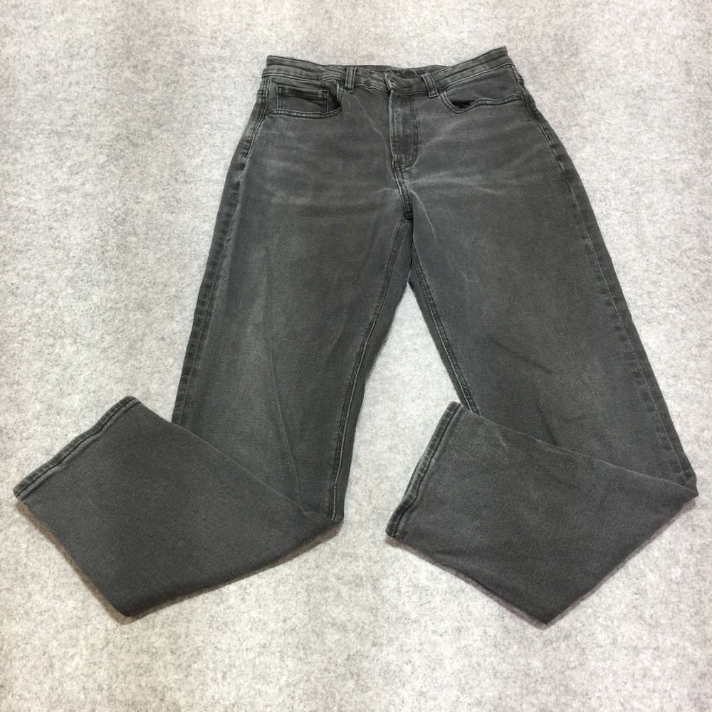 American Eagle Women 6 Regular Faded Black High Rise Straight Leg Stretch Jeans